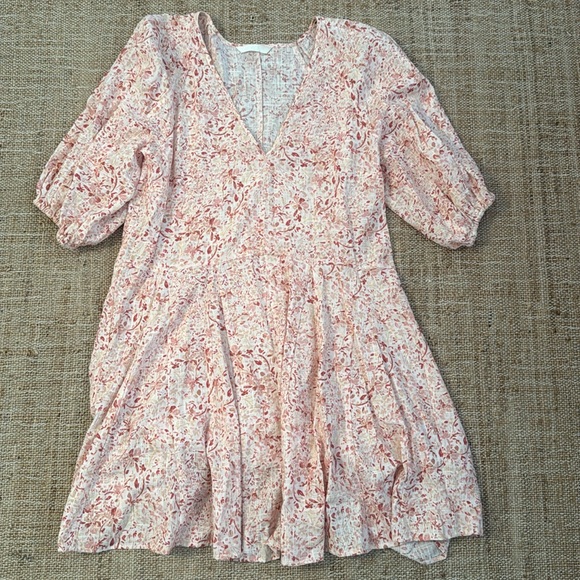 H&M Pink Floral Flared Skirt Dress - Picture 1 of 7